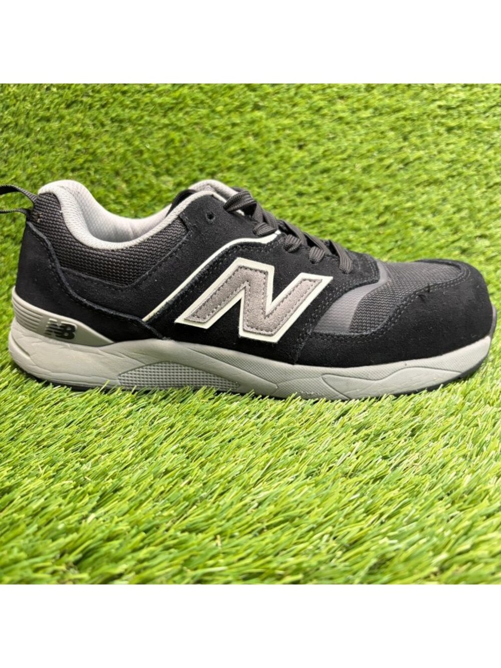 New Balance Elite Lite Mens Size 8 Black Gray Composite Toe Safety Work Shoes